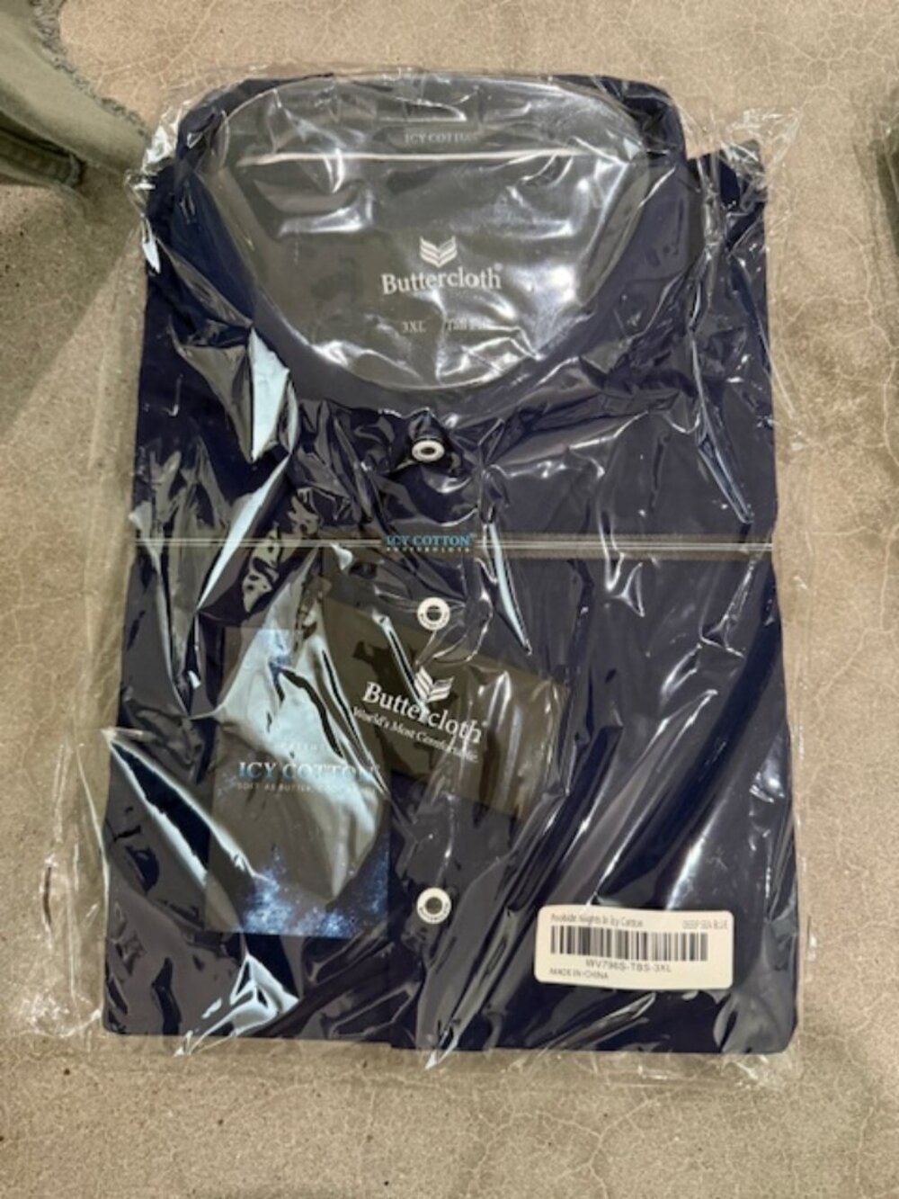 Navy Butter Cloth Button-Down Shirt